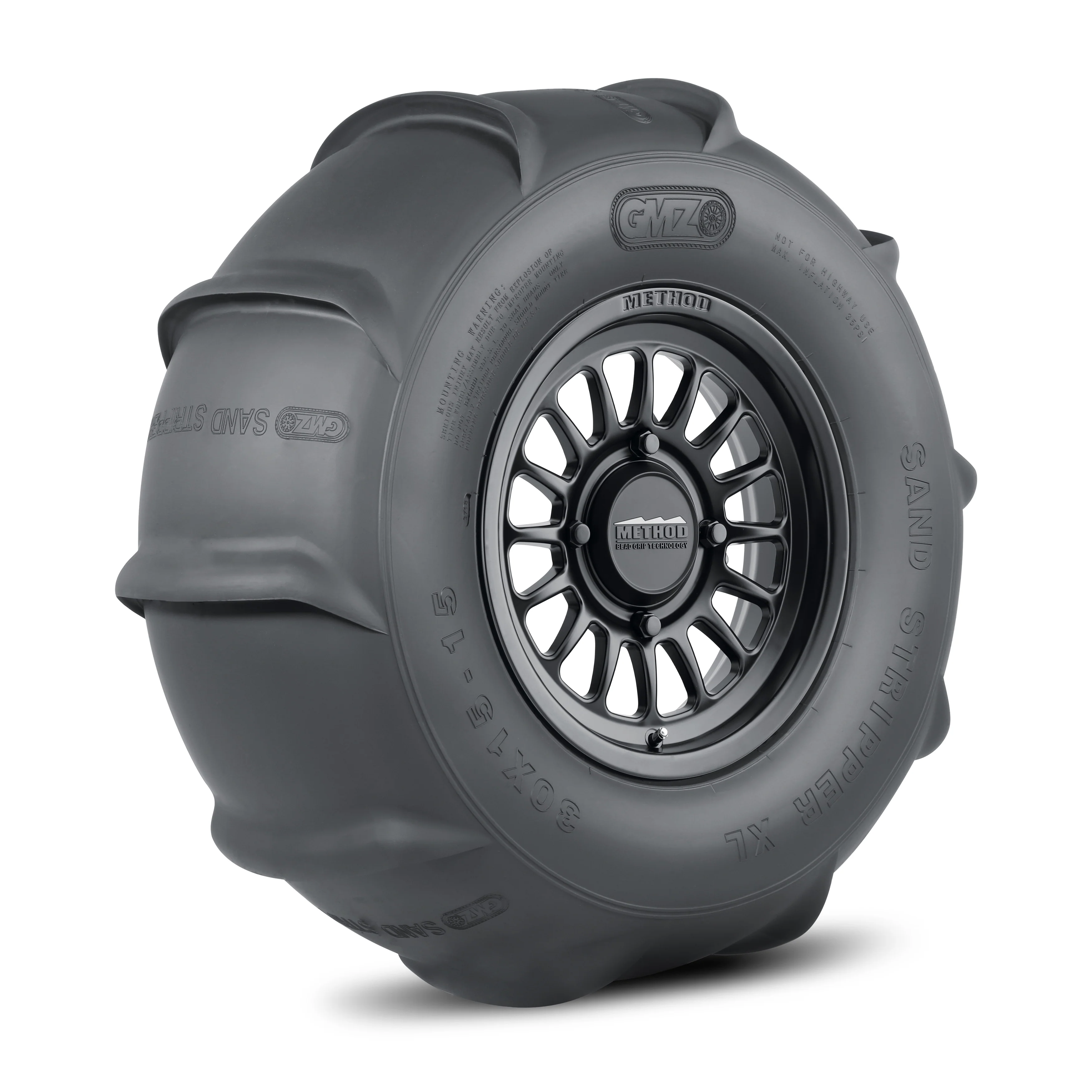 411 Bead Grip® | Matte Black + Sand Stripper Rear 10 XL 30