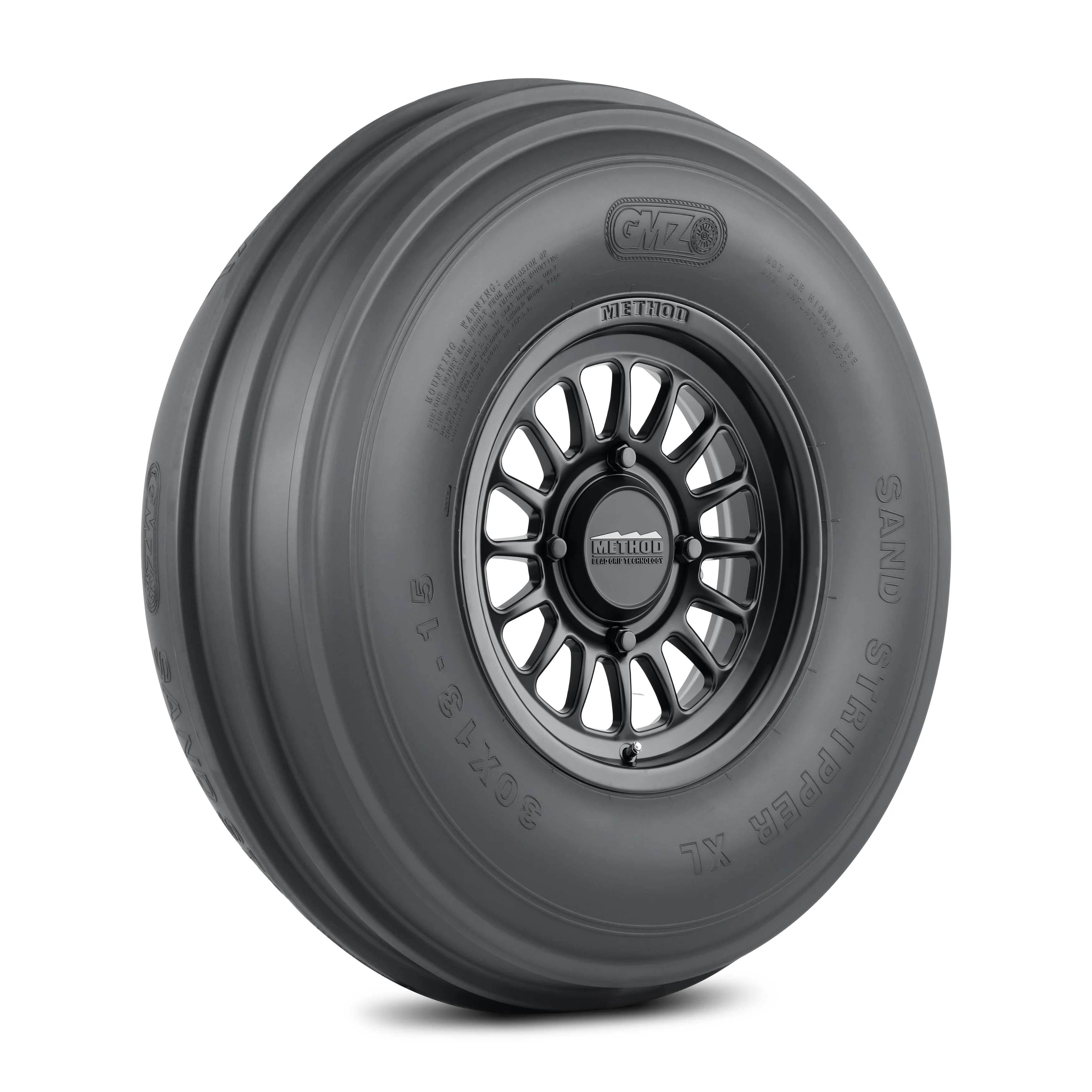 411 Bead Grip® | Matte Black + Sand Stripper Front 30