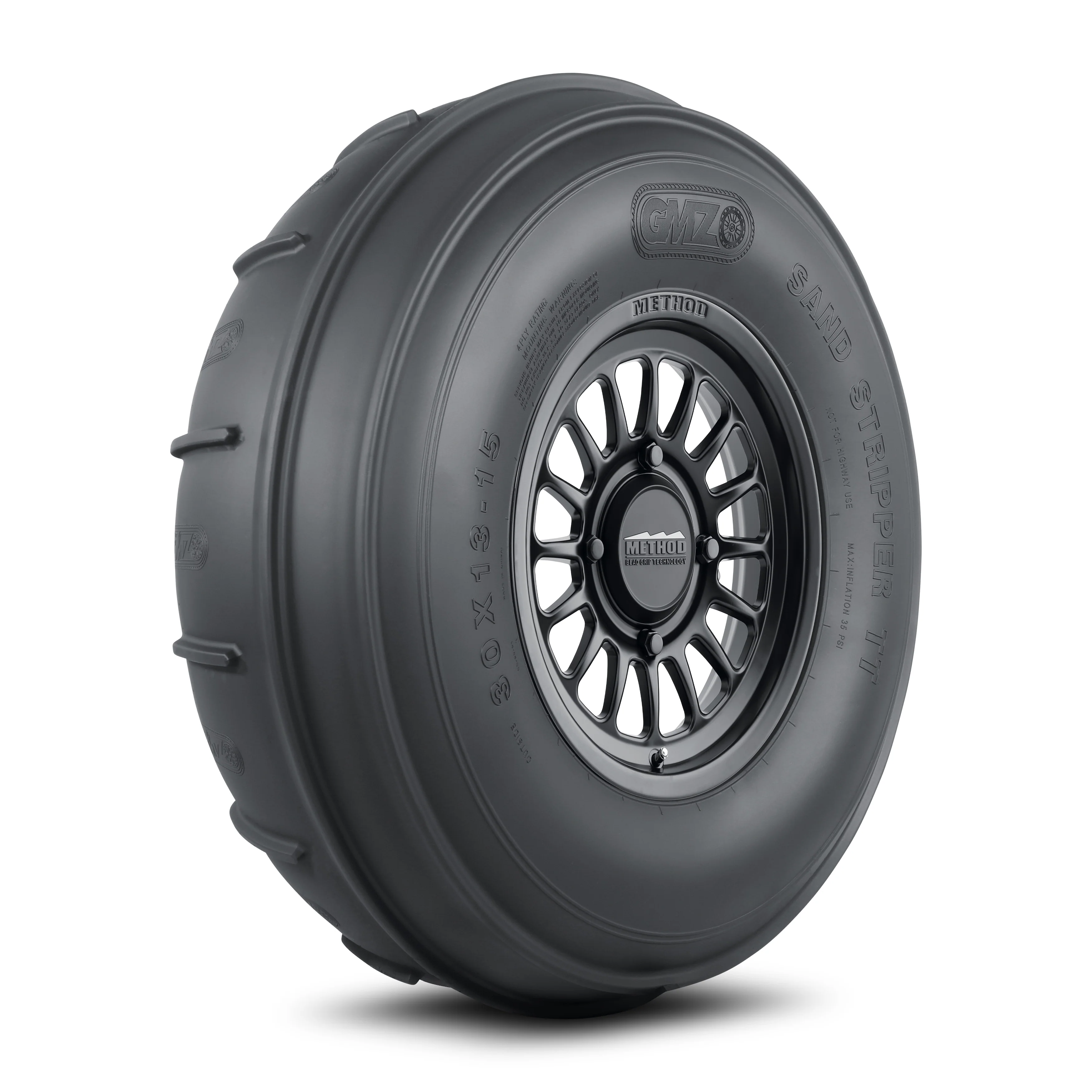 411 Bead Grip® | Matte Black + Sand Stripper Front TT XL 32