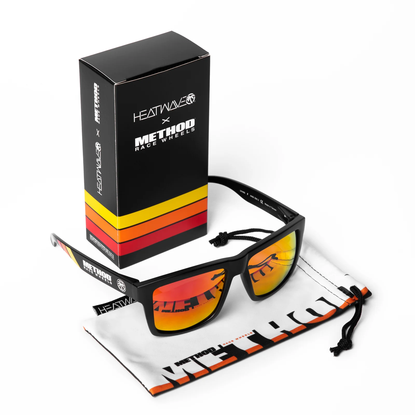 Method Classic Stripes X Heatwave Vise Sunglasses | Black - Sunblast Lenses - Image 3
