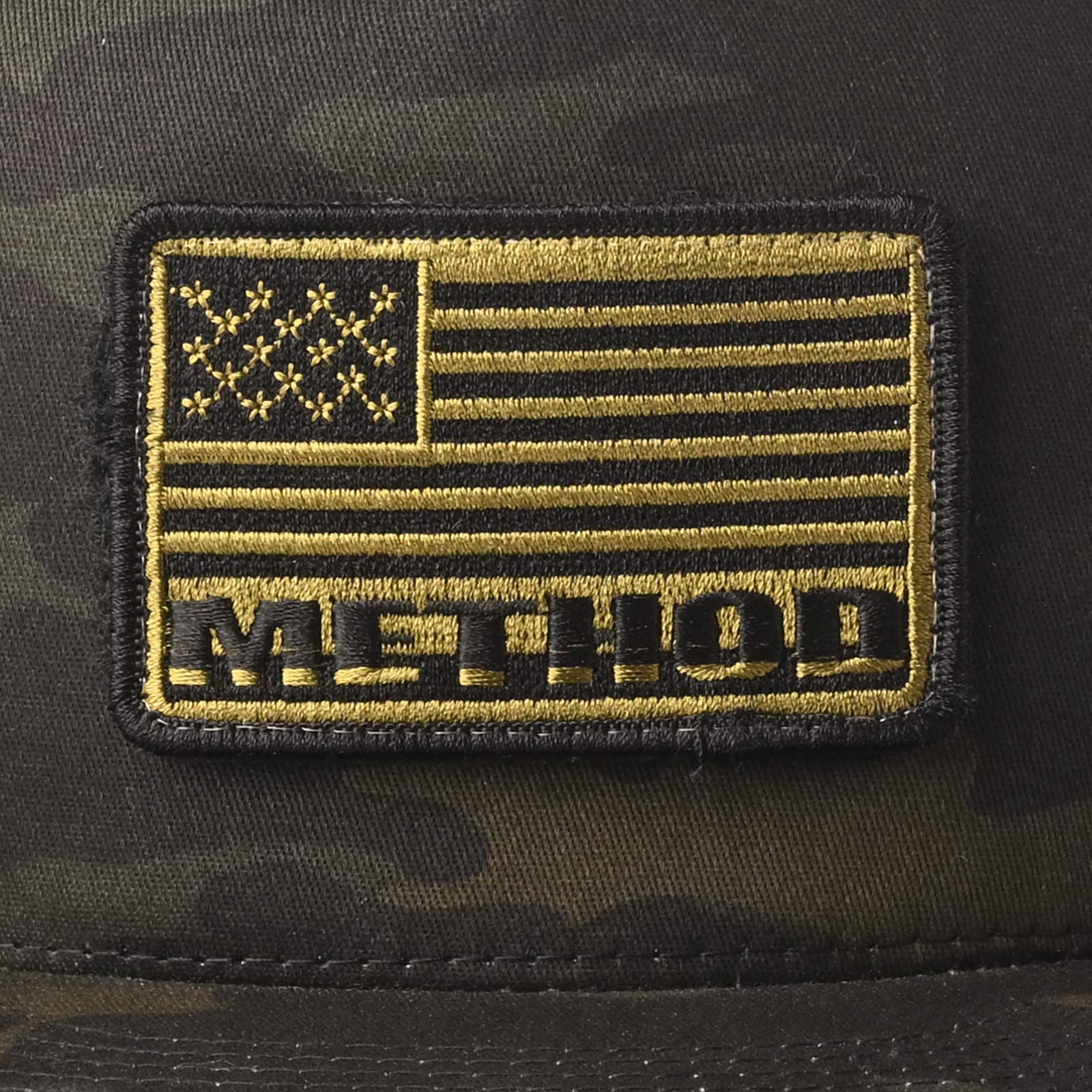 Method Flag Velcro Patch Flatbill Trucker | Snapback | Black Multicam - Image 3