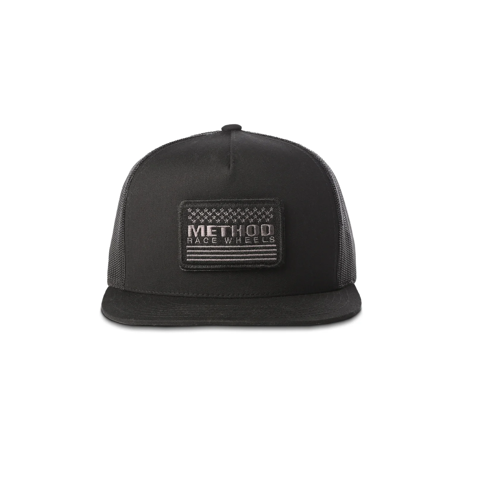 Method Stars & Stripes Velcro Patch Flatbill Trucker | Snapback | Black - Image 2